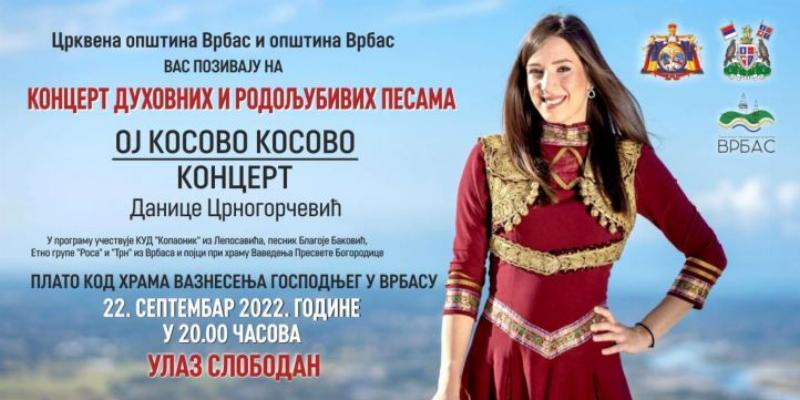 Koncert Danice Crnogorčević u Vrbasu